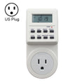 AC 120V Smart Home Plug-in LCD Display Clock Summer Time Function 12/24 Hours Changeable Timer Switch Socket, US Plug, AC 120V US Plug AC 120V US Plug