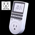 AC 120V Smart Home Plug-in Programmable LCD Display Clock Summer Time Function 12/24 Hours Changeable Timer Switch Socket, US Plug, AC 120V US Plug AC 120V US Plug