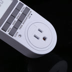 AC 120V Smart Home Plug-in Programmable LCD Display Clock Summer Time Function 12/24 Hours Changeable Timer Switch Socket, US Plug, AC 120V US Plug