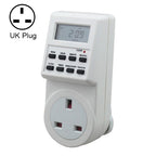 AC 230V Smart Home Plug-in LCD Display Clock Summer Time Function 12/24 Hours Changeable Timer Switch Socket, UK Plug, AC 230V UK Plug AC 230V UK Plug