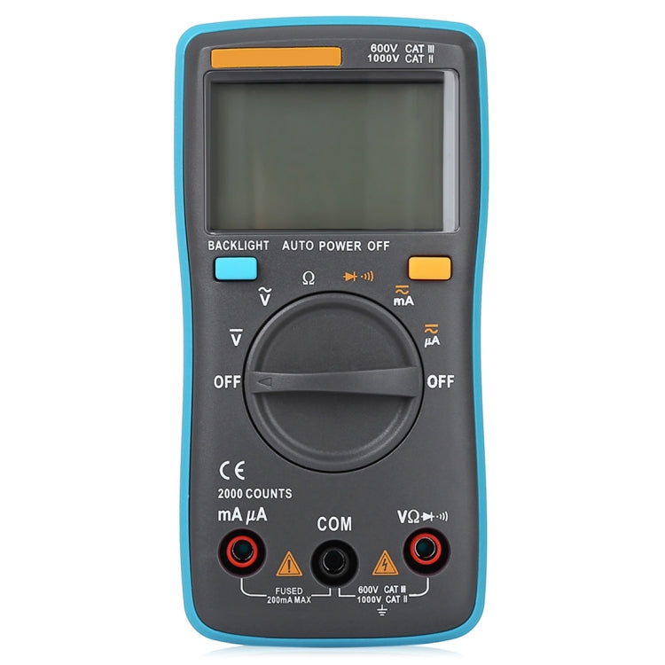 ZT98 CAT III 600V Portable Digital Multimeter 2000 Counts Back-light AC / DC Current Voltage Tester Meter with LCD Screen & Holder, ZT98 ZT98