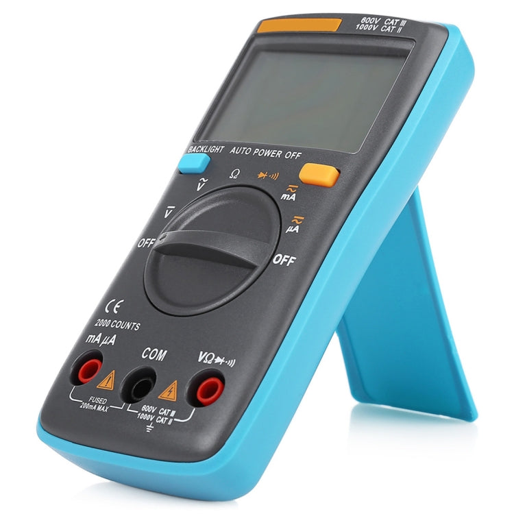 ZT98 CAT III 600V Portable Digital Multimeter 2000 Counts Back-light AC / DC Current Voltage Tester Meter with LCD Screen & Holder, ZT98