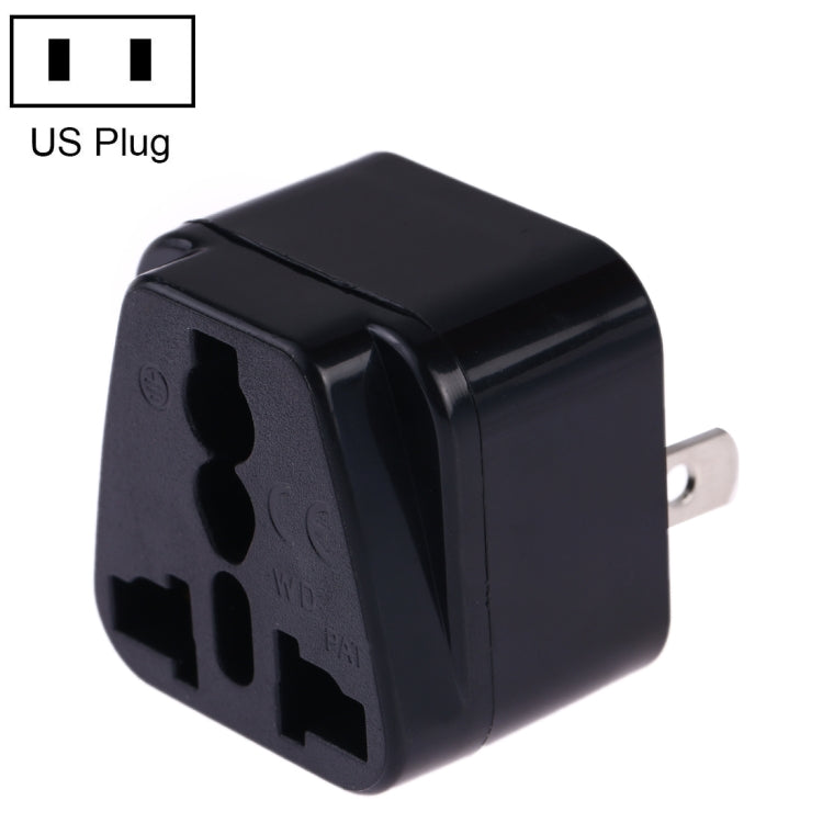 Portable Universal Socket to US Plug Power Adapter Travel Charger, US Plug US Plug Black