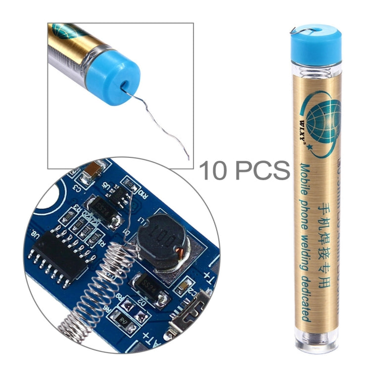 WLXY 0.3mm Solder Wire Flux Tin Lead Melt Soldering Wire, 0.3mm, 10 PCS 0.3mm – Durable Build, Easy to Use 10 PCS 0.3mm ETP0341B