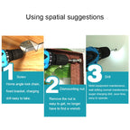VOTO 12V Stepless Speed Regulation Rechargeable Hand Drill Set Electric Drill Power Tools with LED Light, AC 220V, US Plug, Random Color Delivery, 12V Dual Speed