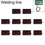 10 PCS 0.56 inch 2 Welding Wires Digital Voltage Meter with Shell, Color Light Display, Measure Voltage: DC 4.5-30V Default Title