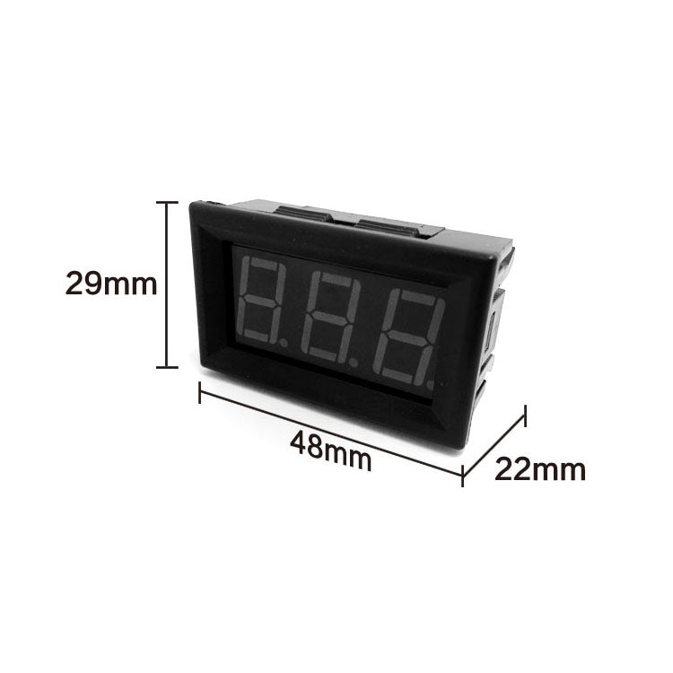 10 PCS 0.56 inch 2 Welding Wires Digital Voltage Meter with Shell, Color Light Display, Measure Voltage: DC 4.5-30V