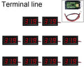 10 PCS 0.56 inch 3 Terminal Wires Digital Voltage Meter with Shell, Color Light Display, Measure Voltage: DC 0-100V Default Title
