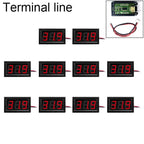 10 PCS 0.56 inch 3 Terminal Wires Digital Voltage Meter with Shell, Color Light Display, Measure Voltage: DC 0-100V Default Title