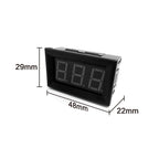 10 PCS 0.56 inch 3 Terminal Wires Digital Voltage Meter with Shell, Color Light Display, Measure Voltage: DC 0-100V