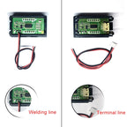 10 PCS 0.56 inch 3 Terminal Wires Digital Voltage Meter with Shell, Color Light Display, Measure Voltage: DC 0-100V