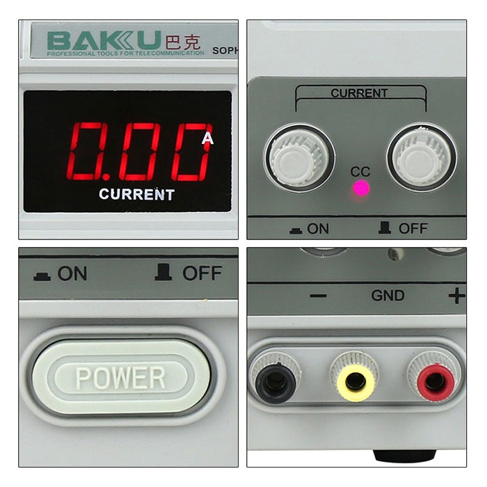 BAKU BK-305D 220V Switching Multi-Function Variable DC LED Uninterrupted Power Supply Repair Voltmeter Ammeter for Mobile Phone / Laptop, BK-305D – TPU