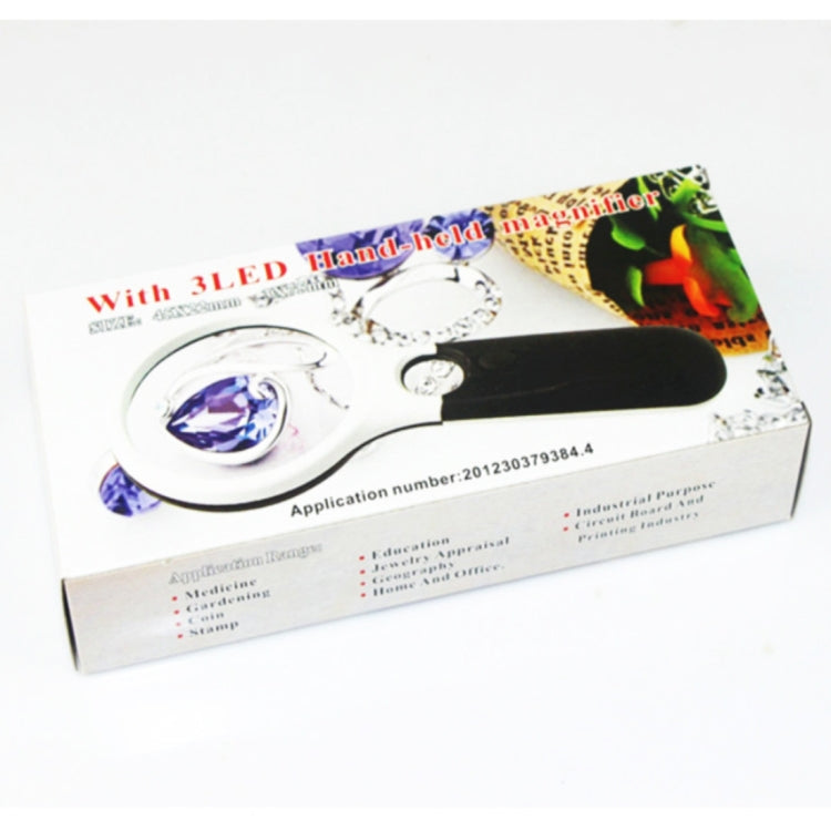 Mini Portable 3-45X Handheld (Black), 3 LED Black, 3 LED White