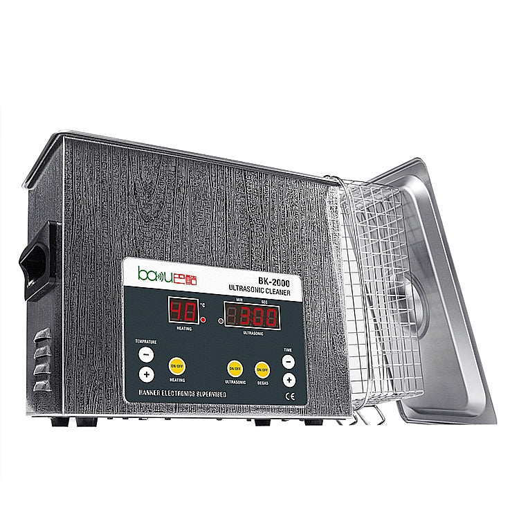 BAKU BK-2000 120W 3.36L LCD Display Heating Ultrasonic Cleaner with Basket, AC 220V, EU Plug, BK-2000 120W 3.36L 220V BK-2000 120W 3.36L 220V