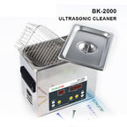 BAKU BK-2000 120W 3.36L LCD Display Heating Ultrasonic Cleaner with Basket, AC 220V, EU Plug, BK-2000 120W 3.36L 220V