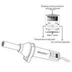 BAKU BK-8032A++ AC 220V 450W LED Display Hot Air Gun, EU Plug, BK-8032A++ AC 220V 450W