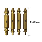 4 in 1 Screw Extractor Drill Bits Tool Broken Bolt Remover(1#, 2#, 3#, 4#), with Plastic Case, Gold s2, Gold 4341, 4341, s2