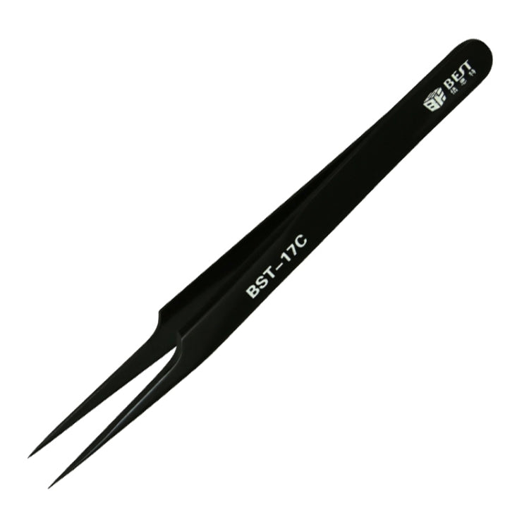 BEST BST-17C Newest Extra Long Precision Stainless Steel Eyelash Extension Volume Tweezers, BST-17C