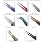 BEST BST-17C Newest Extra Long Precision Stainless Steel Eyelash Extension Volume Tweezers, BST-17C