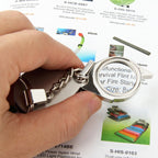 Portable Folding Loupe Metal Jewelry Antique Magnifier Magnifying Eye Glass Lens Keychain Default Title