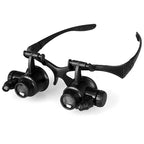 10X 15X 20X 25X Double Eye Glasses Lens Jeweler Watch Repair Head...