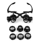 10X 15X 20X 25X Double Eye Glasses Lens Jeweler Watch Repair Head...
