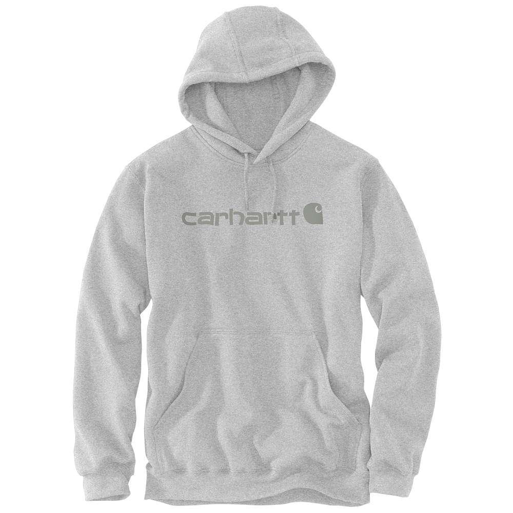 Carhartt 100074 Loose Fit Mid-Weight Logo Graphic Hoodie HEATHER GREY GREY