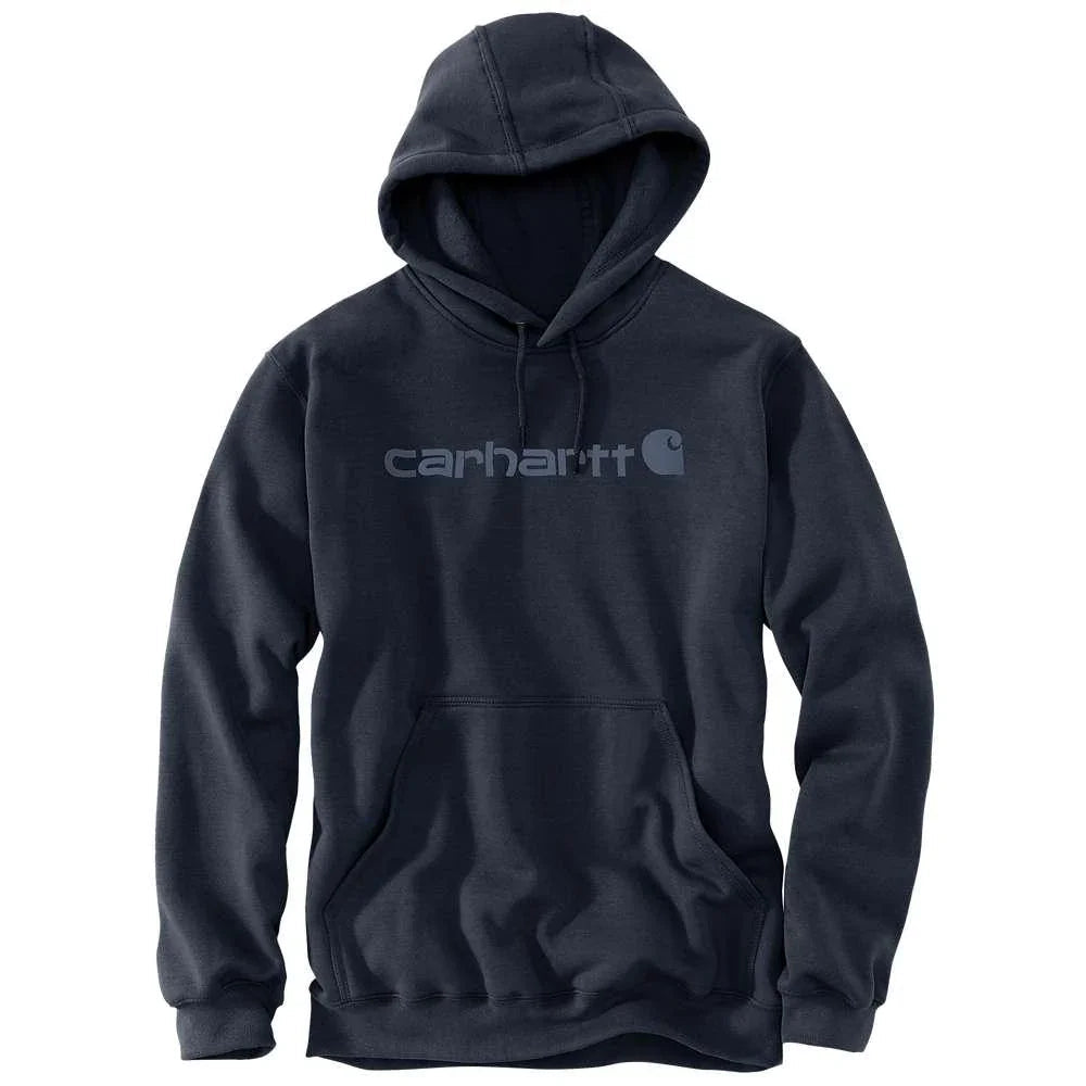 Carhartt 100074 Loose Fit Mid-Weight Logo Graphic Hoodie NAVY DARK BLUE