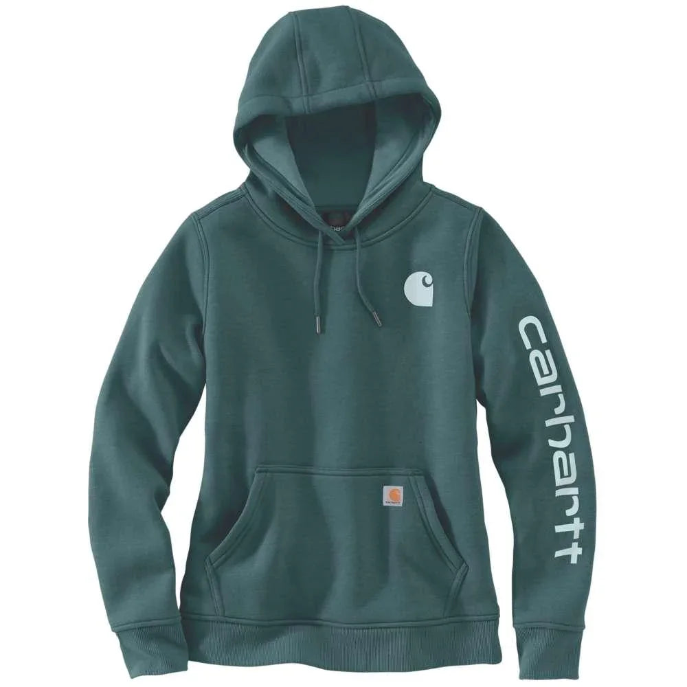 Carhartt 102791 Womens Clarksburg Relaxed Fit Midweight Logo Sleeve Sweatshirt