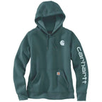 Carhartt 102791 Womens Clarksburg Relaxed Fit Midweight Logo Sleeve Sweatshirt