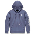 Carhartt 102791 Womens Clarksburg Relaxed Fit Midweight Logo Sleeve Sweatshirt