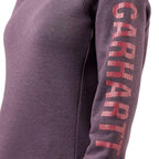 Carhartt 104410 Women's Relaxed Fit Midweight Crew Neck Logo Sweatshirt Fleece