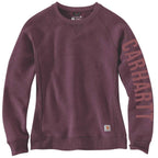 Carhartt 104410 Women's Relaxed Fit Midweight Crew Neck Logo Sweatshirt Fleece