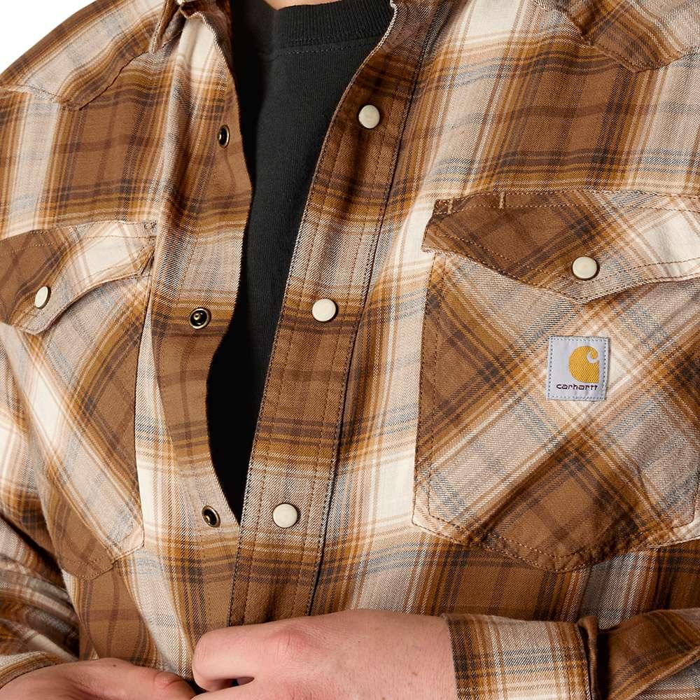 Carhartt 107016 Montana Rugged Flex Long Sleeve Snap Front Plaid Shrt