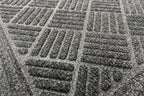 Eco Friendly Chequered Door Mat - Grey