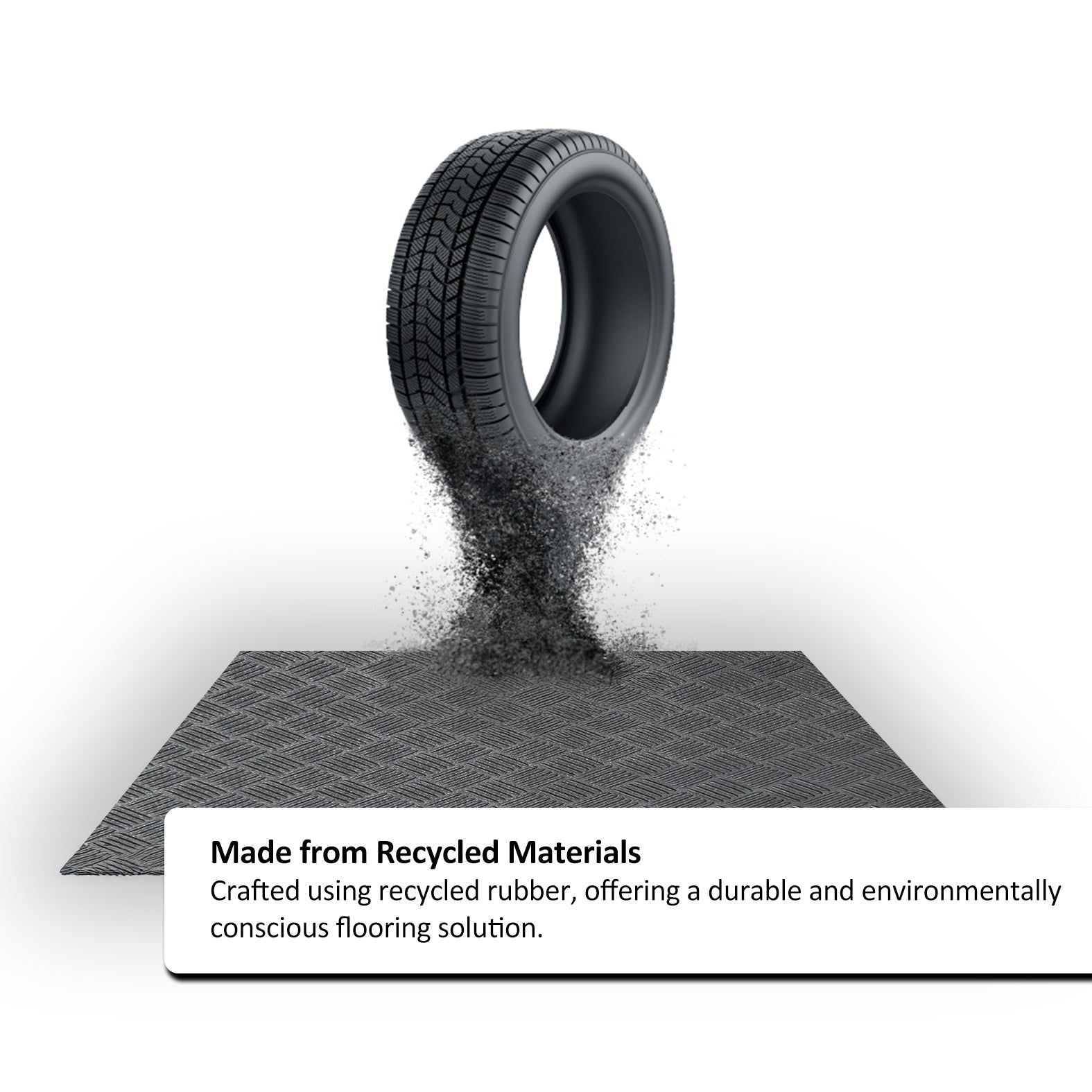 Deckplate Low Profile Recycled Rubber Doormat