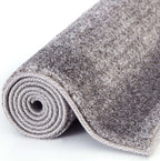 Modern Grey Geometric Border Rug