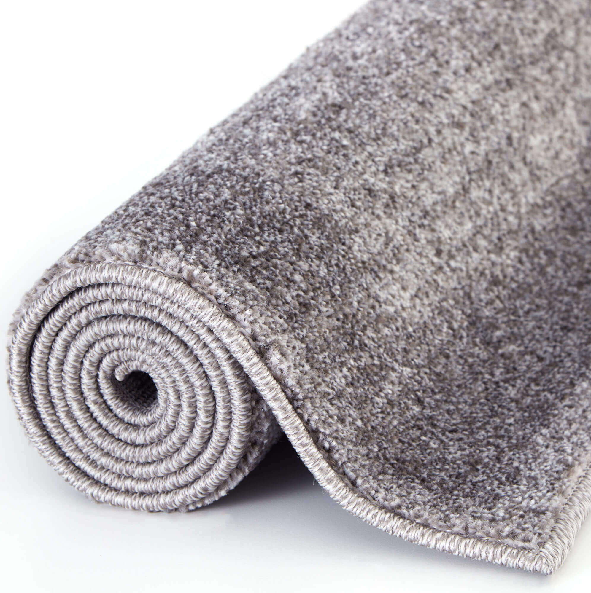 Modern Grey Geometric Border Rug