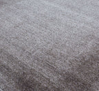 Modern Grey Geometric Border Rug