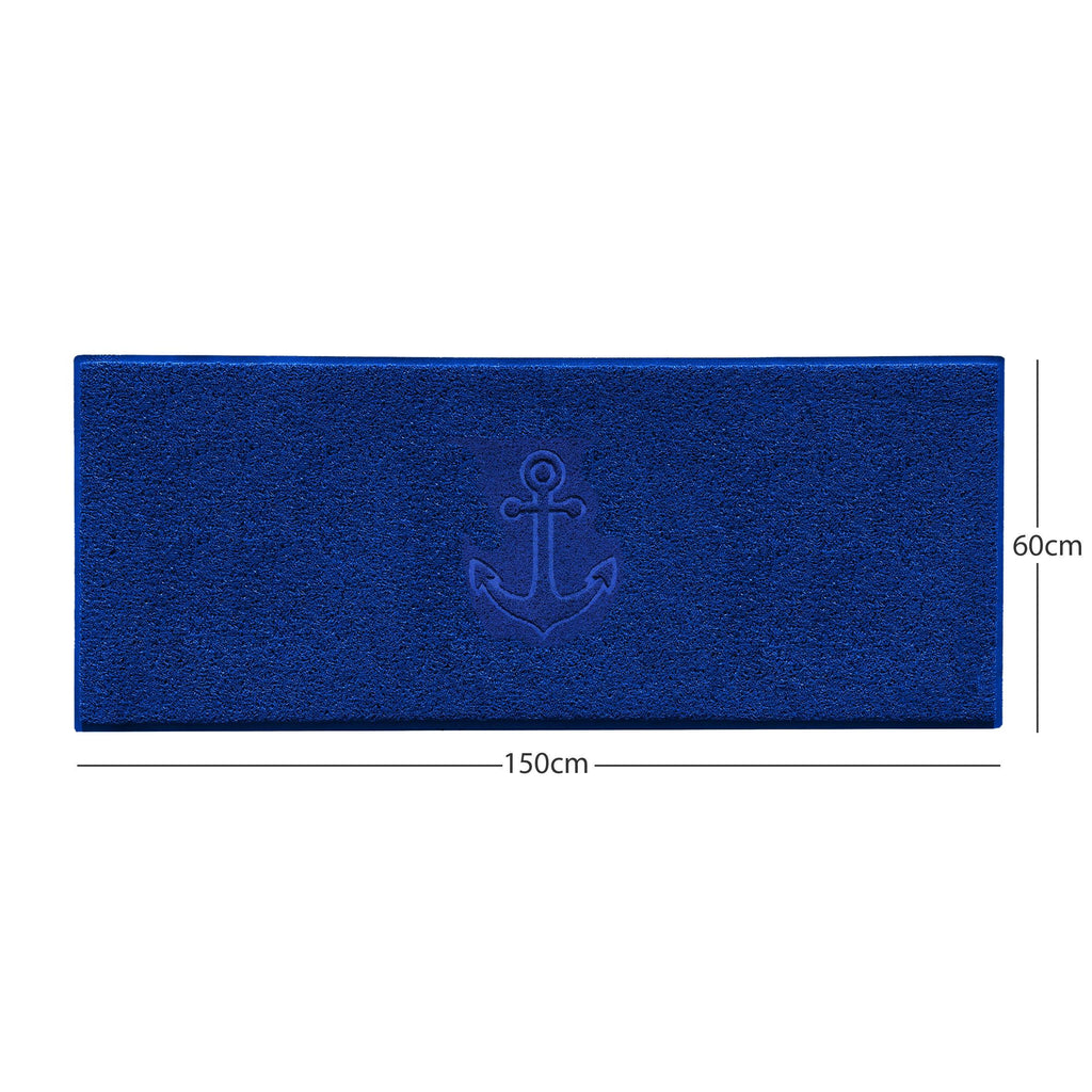 "Anchors Away" Grey Spaghetti Door Mat