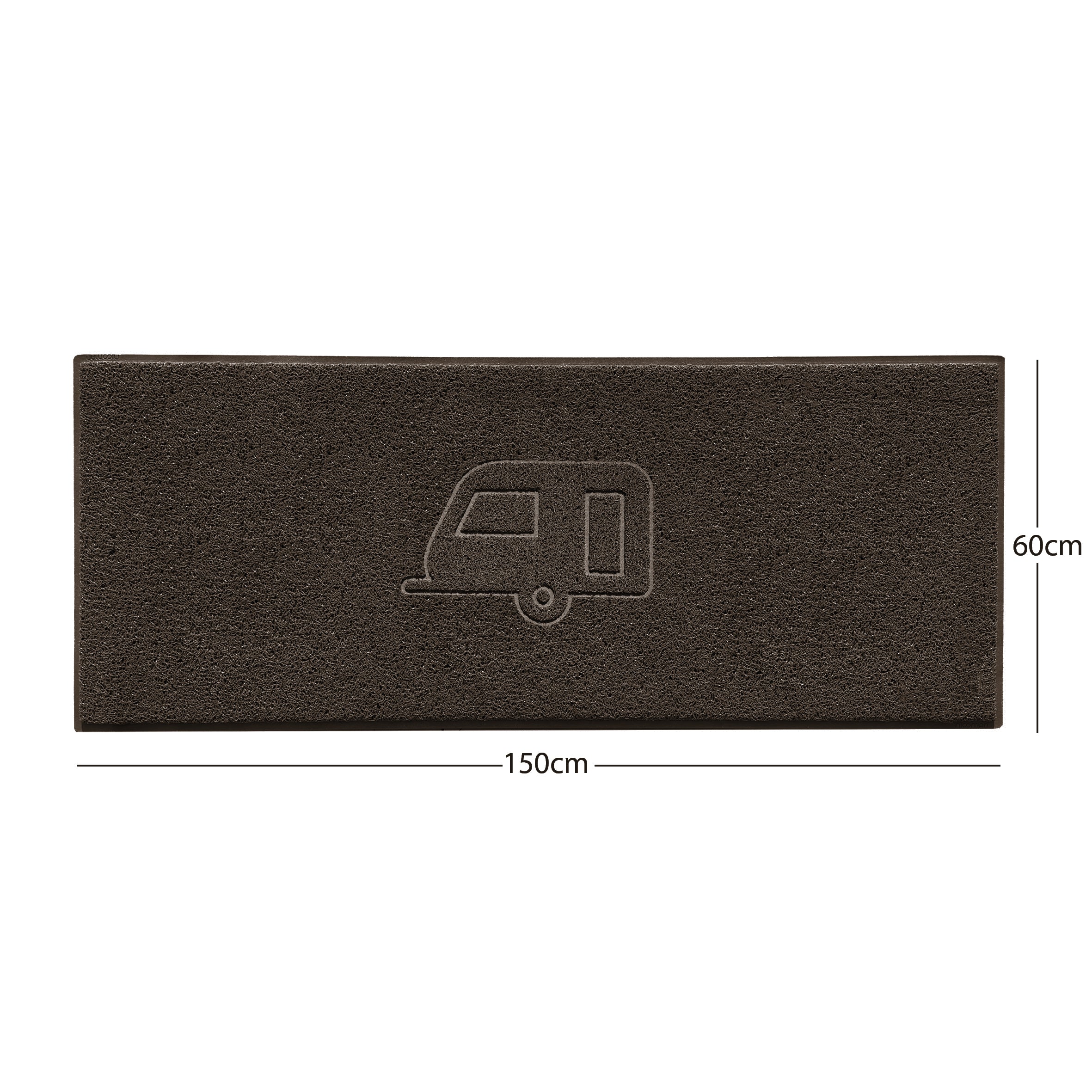 Caravan Embossed Spaghetti Doormat Brown 150cm x 60cm Yes (Suitable for Indoors)
