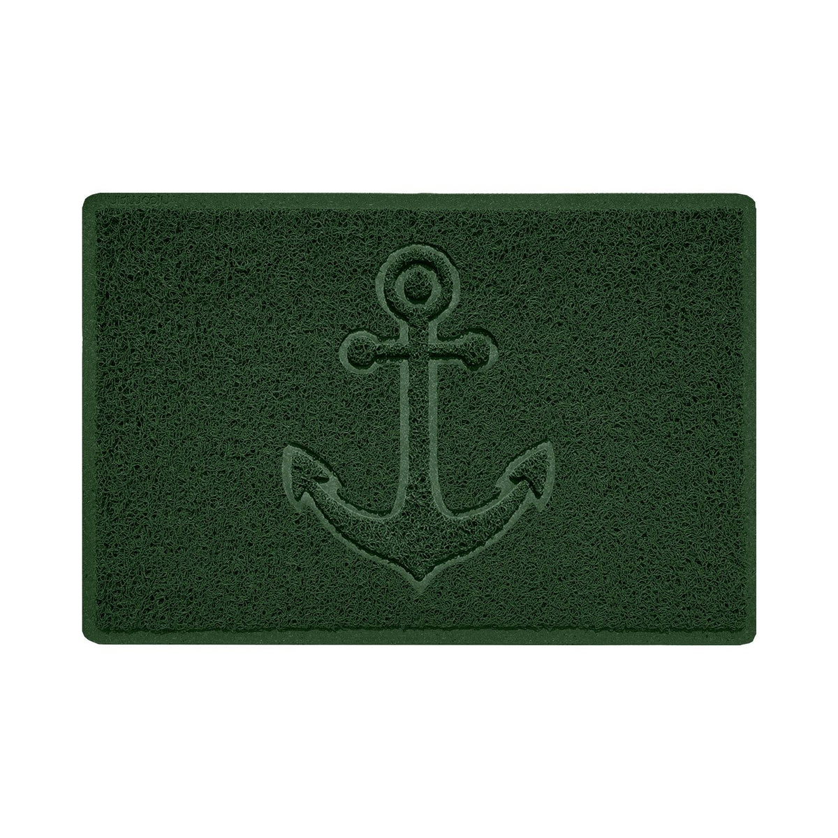 "Anchors Away" Grey Spaghetti Door Mat Green 60cm x 40cm Yes (Suitable for Indoors)