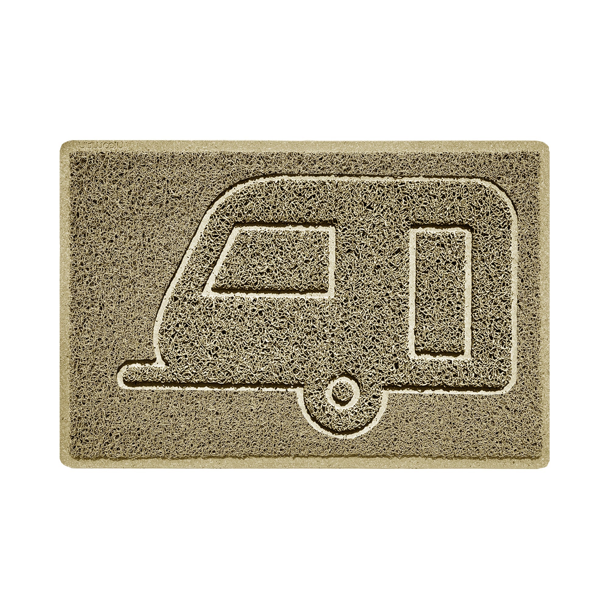 Caravan Embossed Spaghetti Doormat Beige 60cm x 40cm Yes (Suitable for Indoors)
