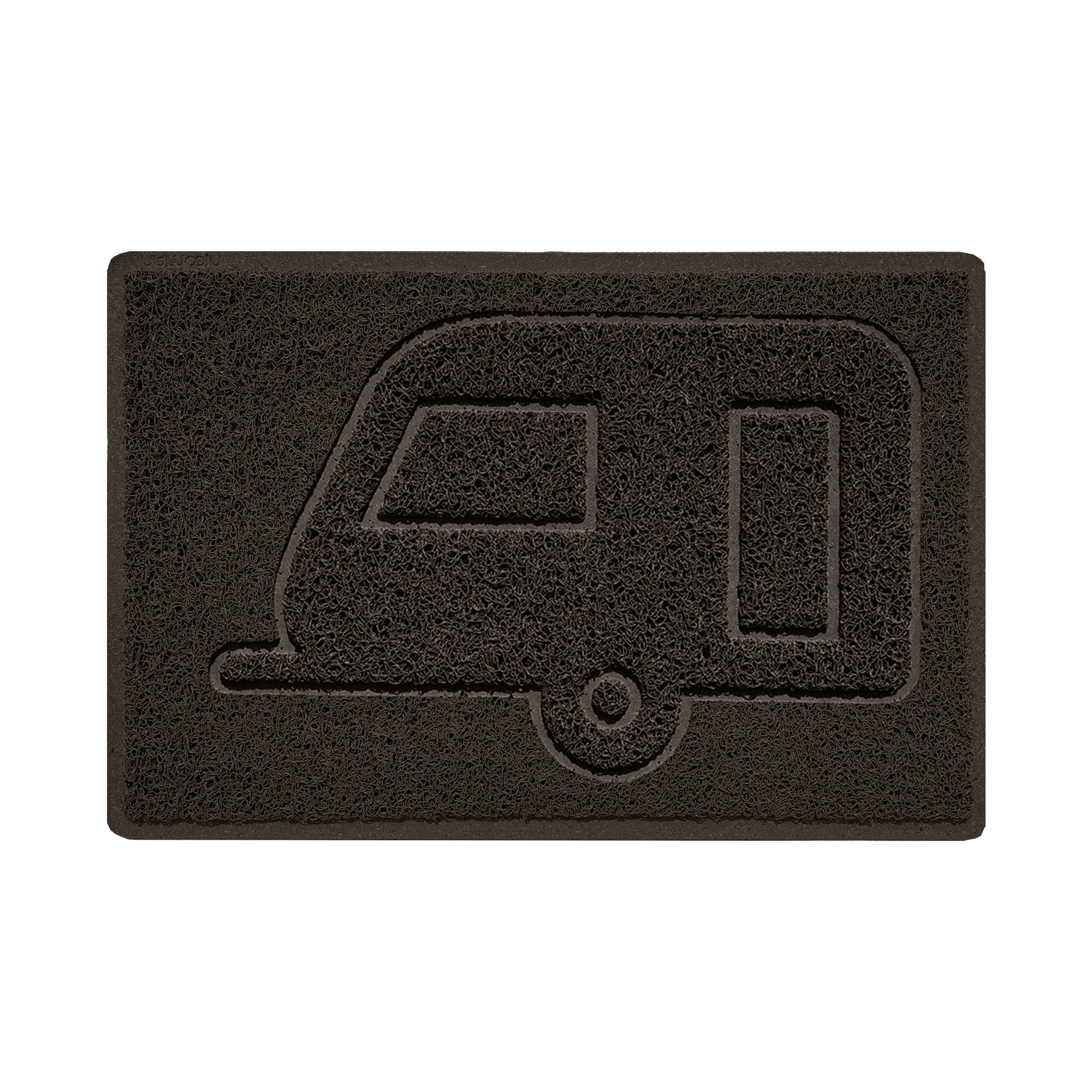 Embossed Spaghetti Outdoor Doormat - Brown 60cm x 40cm Caravan
