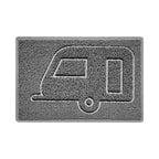 Caravan Embossed Spaghetti Doormat Grey 60cm x 40cm