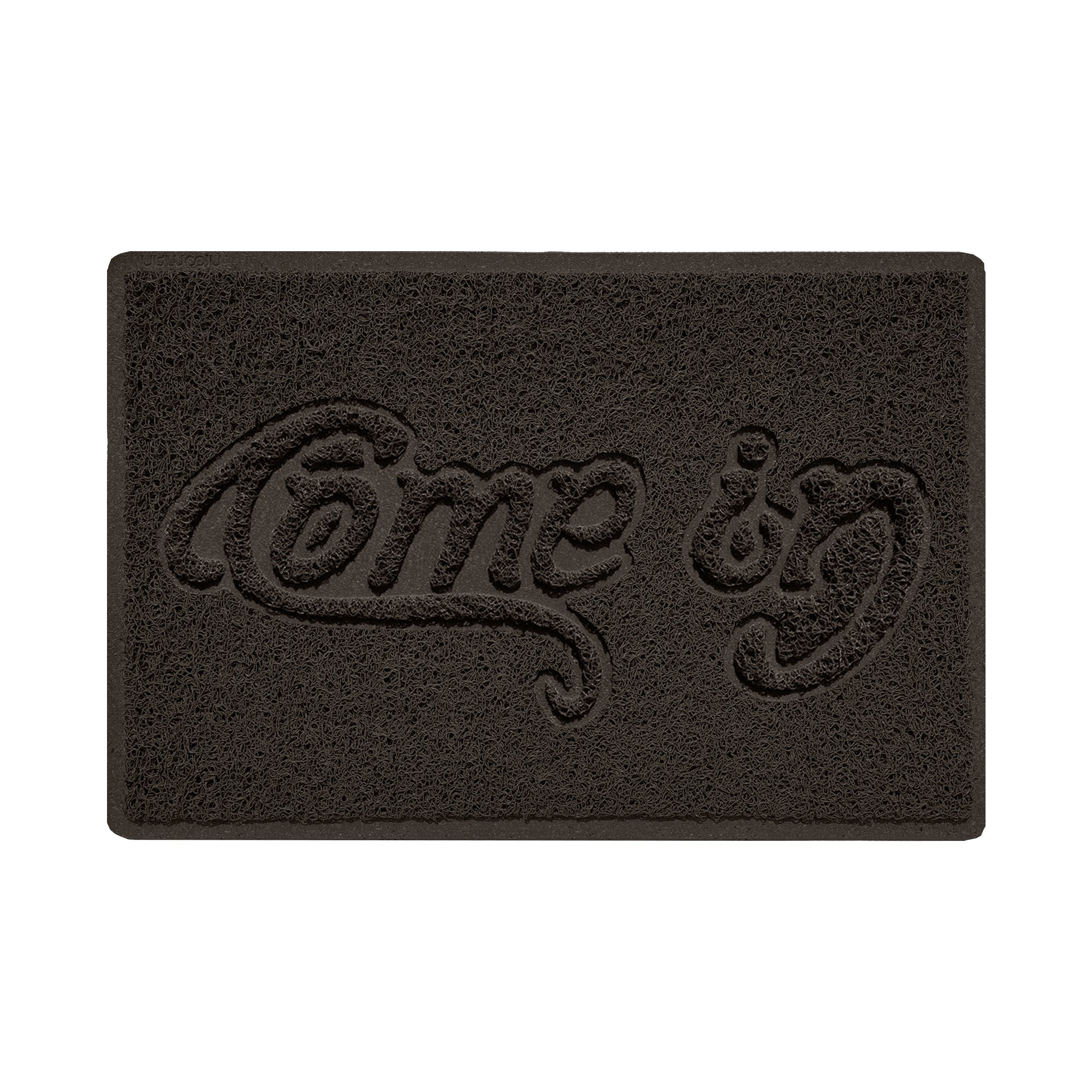 Embossed Spaghetti Outdoor Doormat - Brown 60cm x 40cm Come In