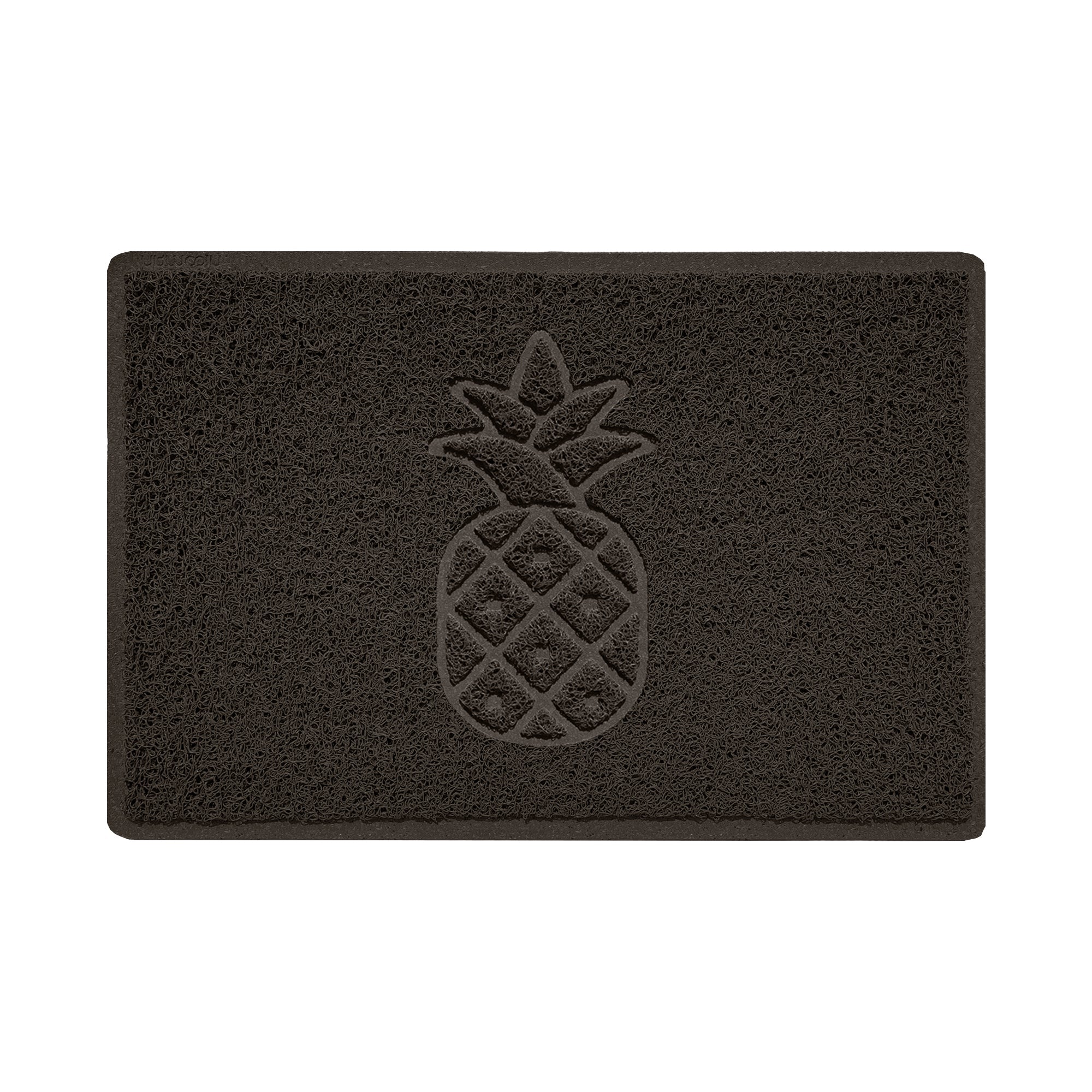 Embossed Spaghetti Outdoor Doormat - Brown 60cm x 40cm Pineapple