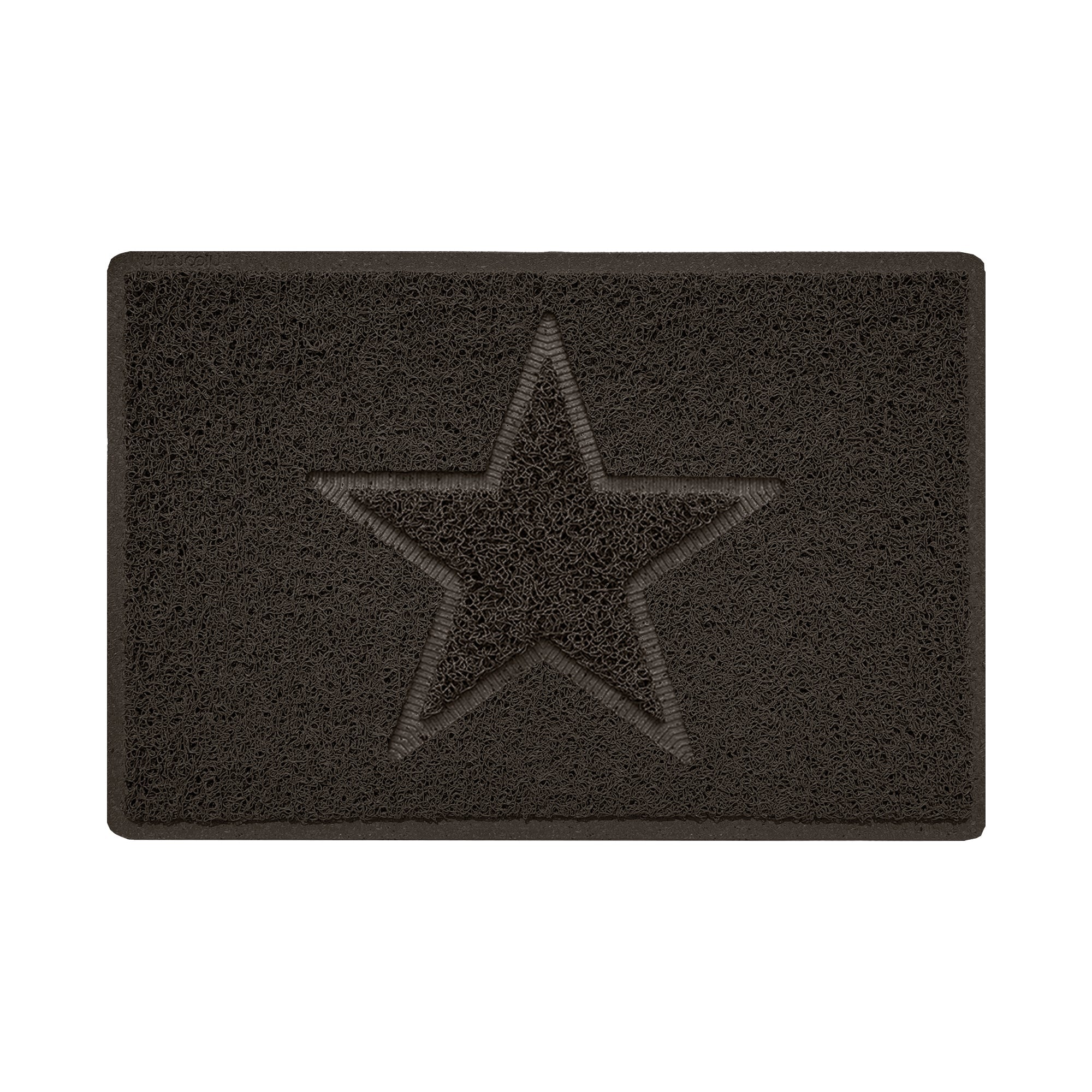 Embossed Spaghetti Outdoor Doormat - Brown 60cm x 40cm Star