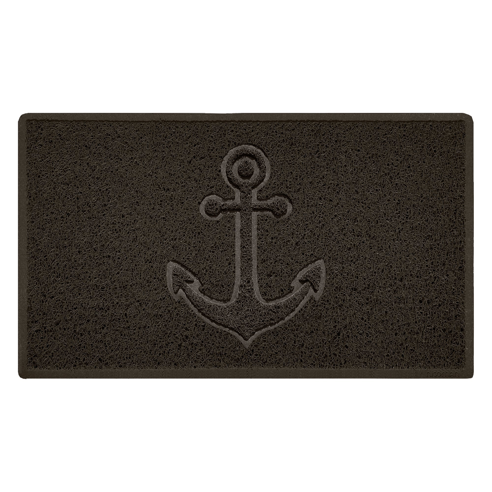 Embossed Spaghetti Outdoor Doormat - Brown 75cm x 44cm Anchor