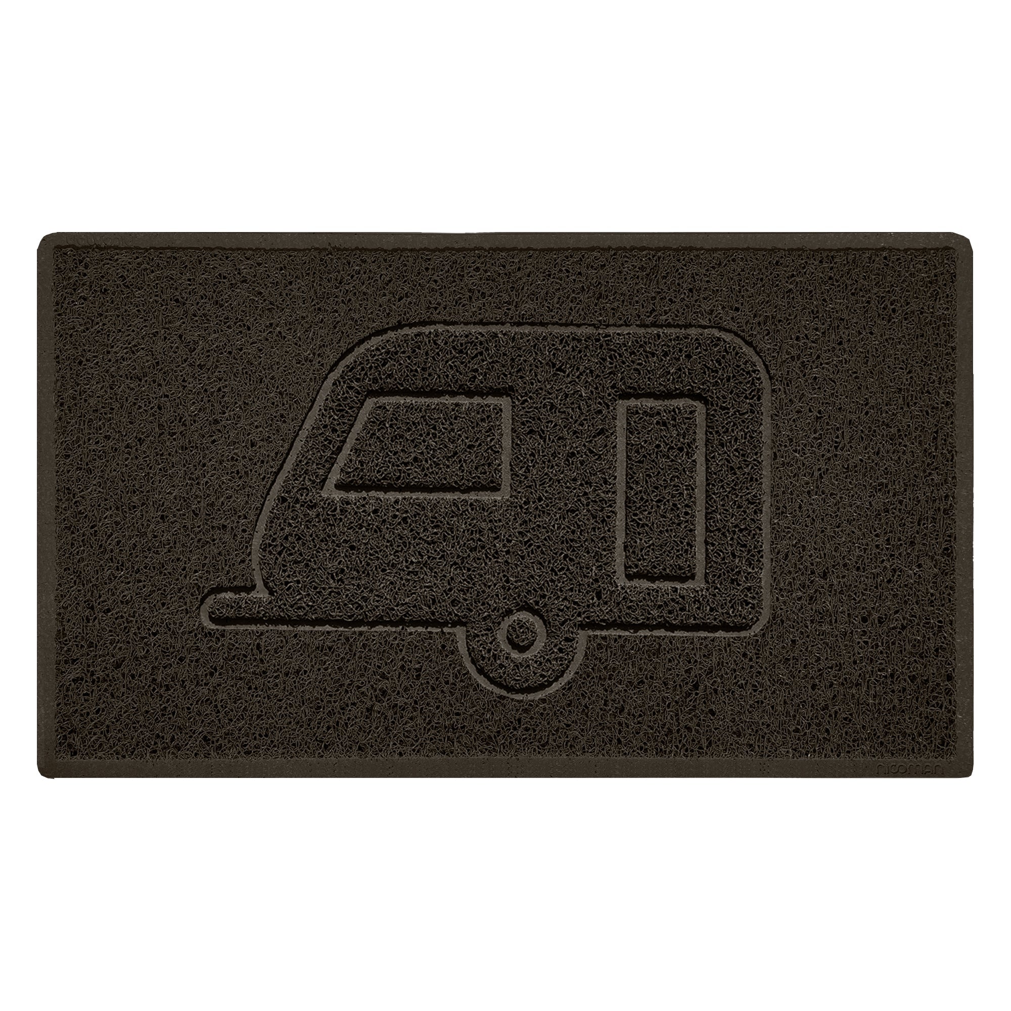 Caravan Embossed Spaghetti Doormat Brown 75cm x 44cm